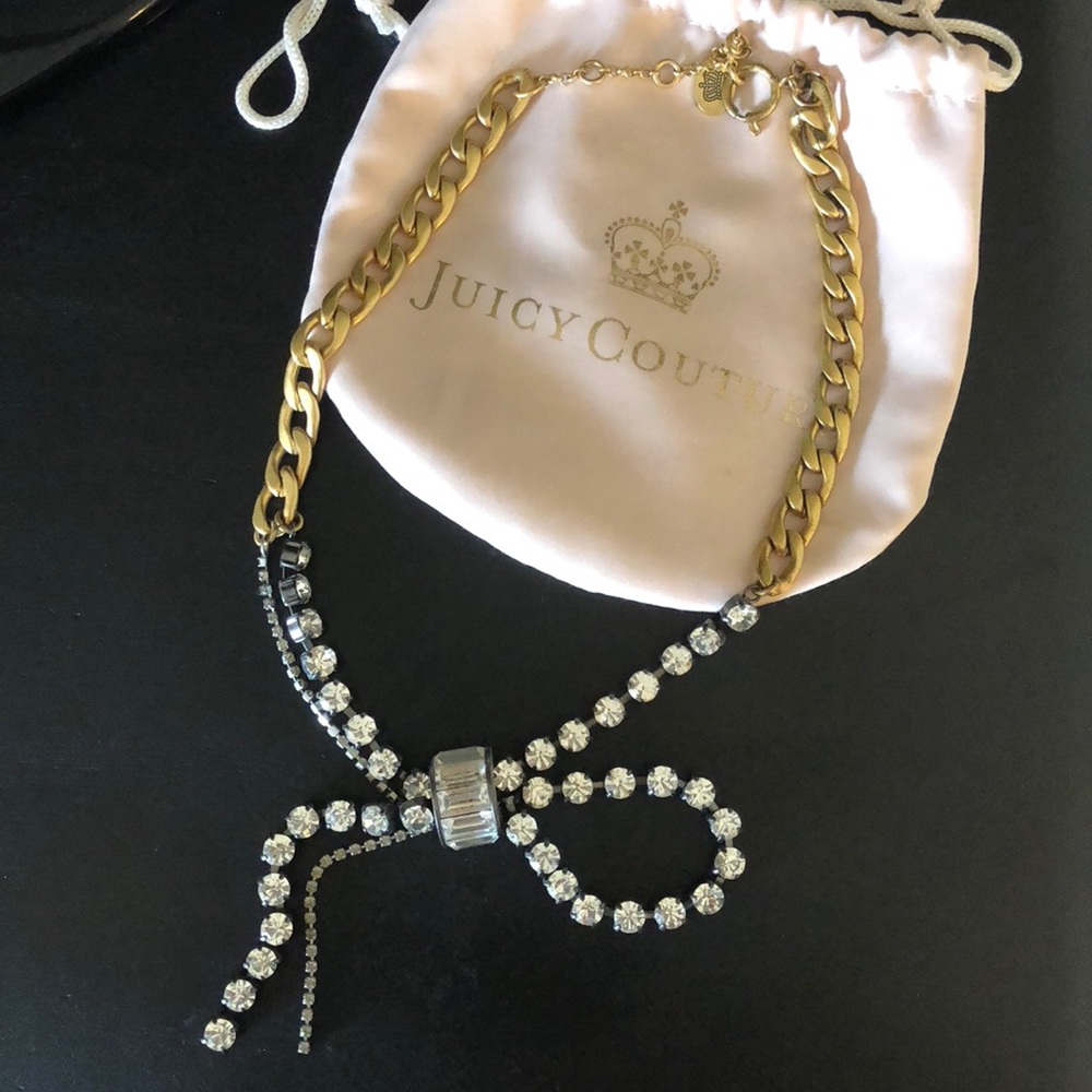 Juicy Couture Crystal Bow Necklace
